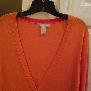 Tangerine Long Sleeve button down Cardigan
